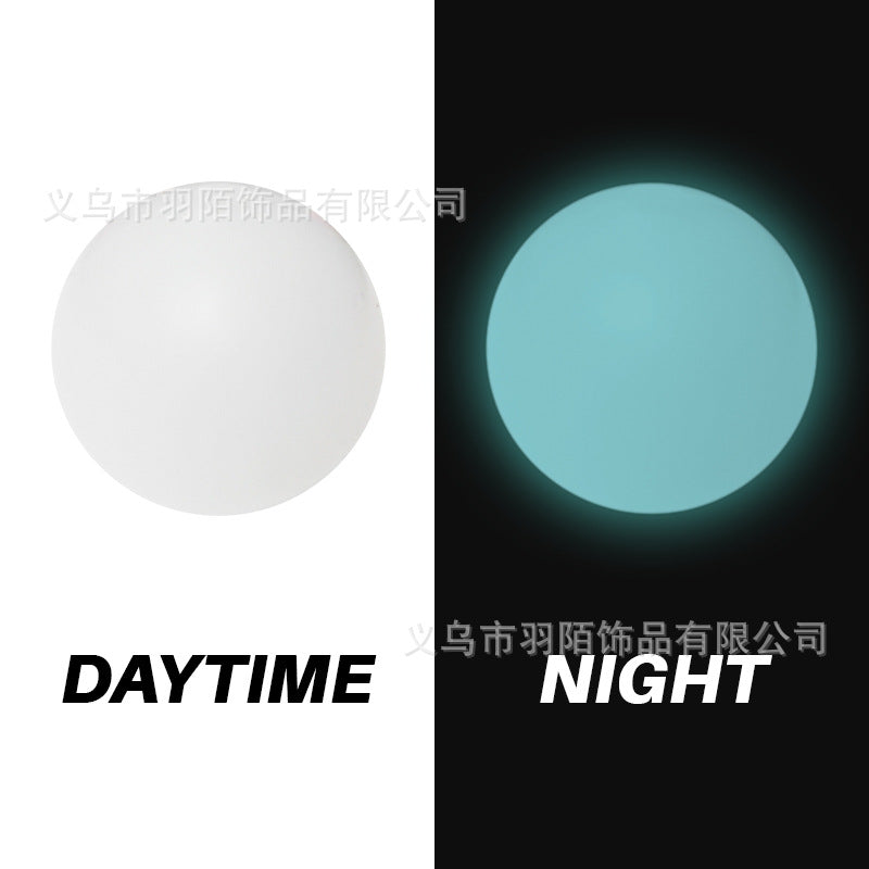 Wholesale 50pcs Luminous Round Beads Silicone Beads Jewelry Accessories Loose Beads